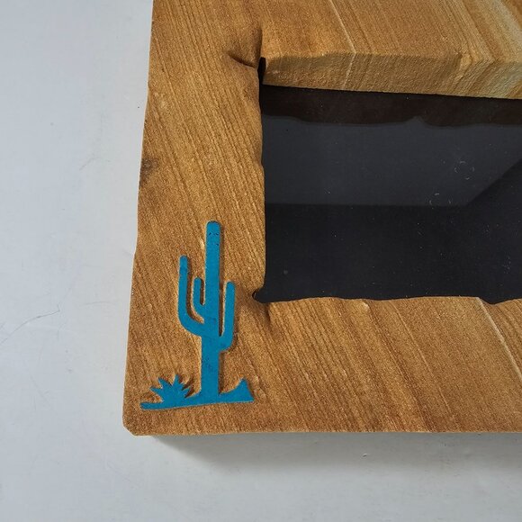 Arizona Sandstone Frame Natural Stone 4x6 Photo Cactus Southwest Joe Wilcox - Picture 3 of 8